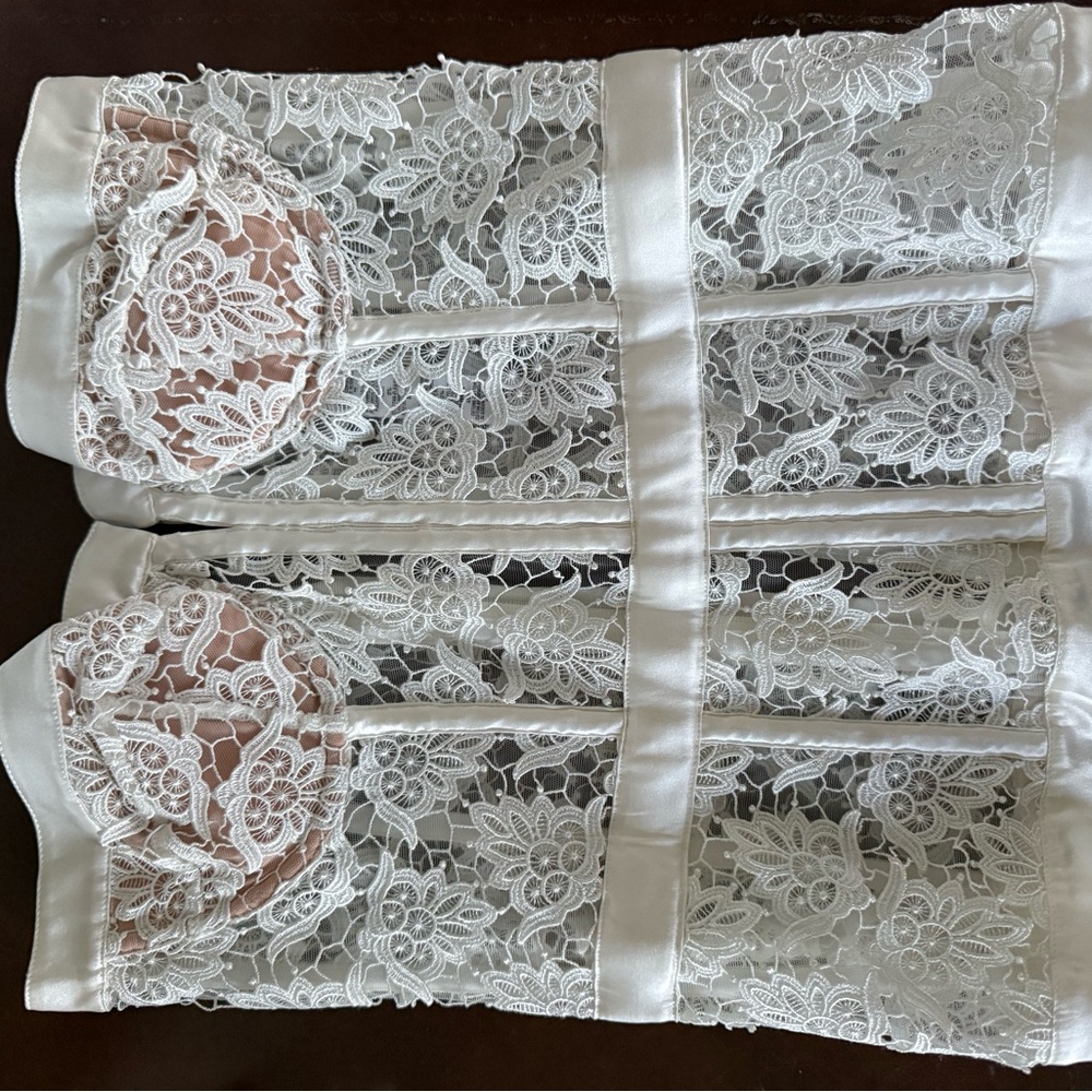 La Perla White Lace Longline Bustier Corset - Women Intimates